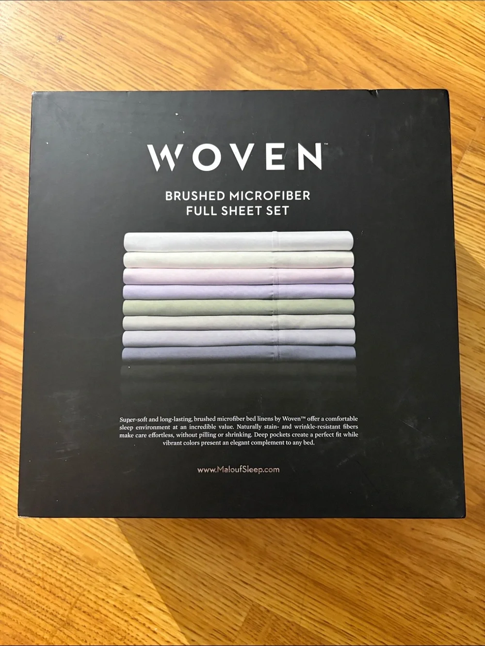 Malouf Brushed Microfiber Sheet Set Full Driftwood NWT